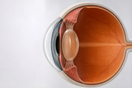 Aging Eye Lens Presbyopia Medical Anatomy Illustration