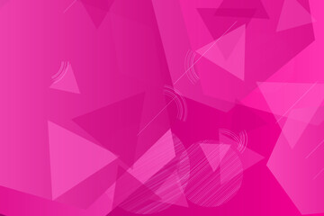 Obraz premium Pink Purple Abstract Background with Hexagon Grid and Circle Ring