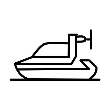 Futuristic Hoverbike Vehicle Icon Vector. Advanced Thruster Propulsion Cyberpunk Transit Motorcycle.