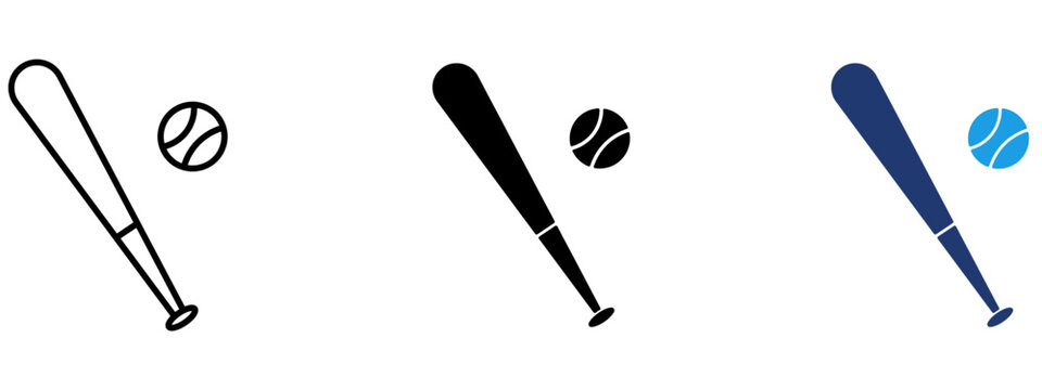Baseball Bat and Ball icon collections. Containing Gear, Equipment, Hit, Game and more icons.