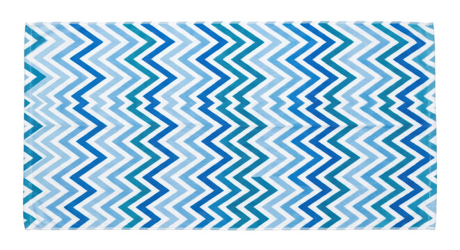 Vibrant blue and white chevron pattern on a textured background