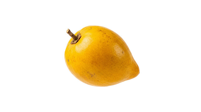 Fresh Organic Canistel Fruit Isolated on White Background, Ripe Yellow Eggfruit for Healthy Diet and Tropical Nutrition