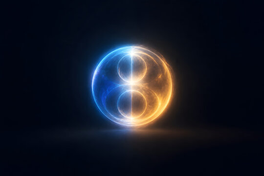 Glowing qubit superposition on dark cosmic field