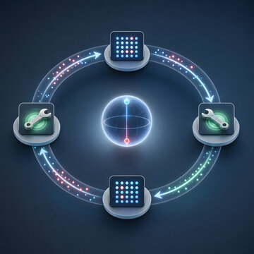 Quantum Error Correction Cycle Around Logical Qubit