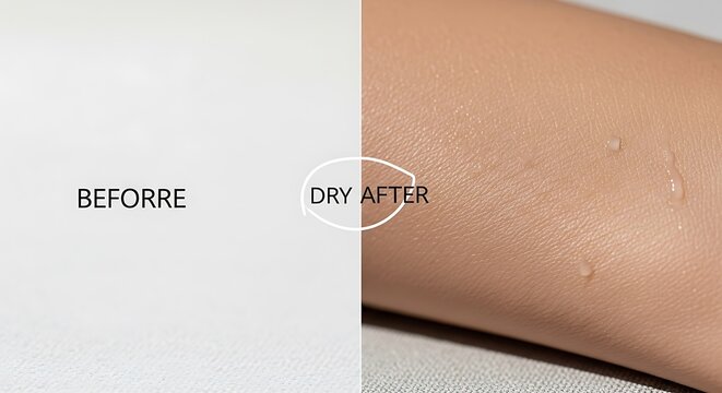Comparison of skin condition before and after treatment.