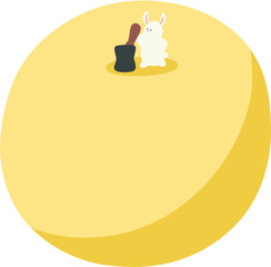 명절 보름달과 토끼 © 지은 박