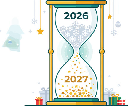 New Year Countdown Hourglass Timer