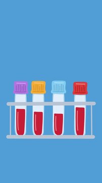 blood test tubes animation