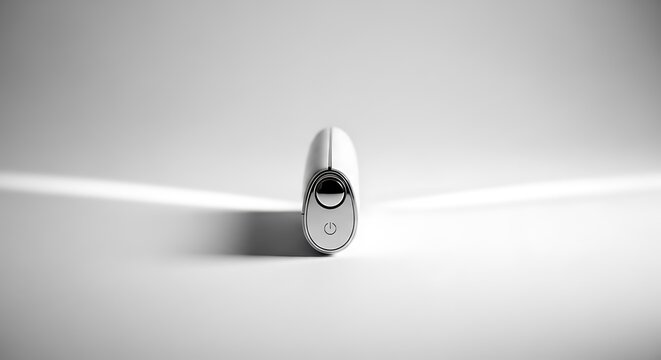 Close-up view of a white computer mouse on a desk.