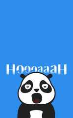 Cute Panda Character Yawning with Sleepy Tired Expression Vector Illustration © Sarazabrand