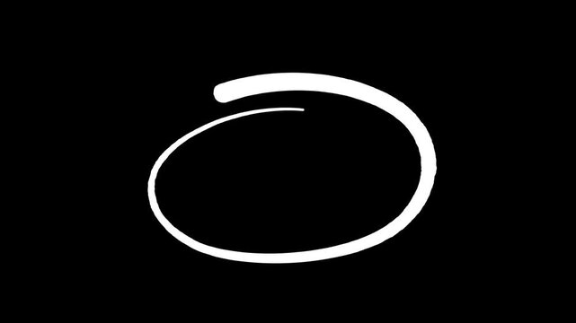 Hand drawn circle in red marker animation. Hand drawn circle in red marker. red circle highlighter scribble animation.
