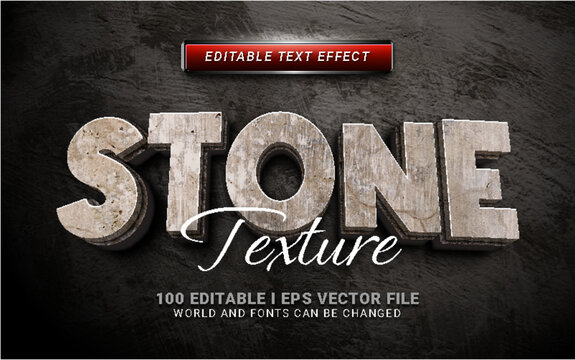 stone 3d style text effect