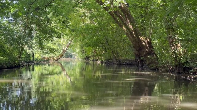 Marais Poitevin fin de navigation vid&eacute;o 4K