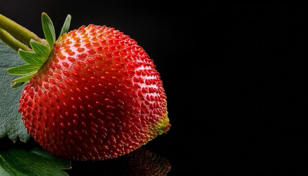 Arbutus The Fruit Of The Strawberry Tree With A Black Background And With Copy Space Ripe Wild Berries With Rough Texture