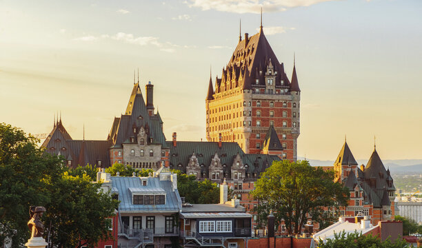 Beautiful view of the Chateau Frontenac in summer season