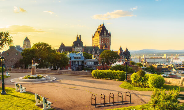 Beautiful view of the Chateau Frontenac in summer season