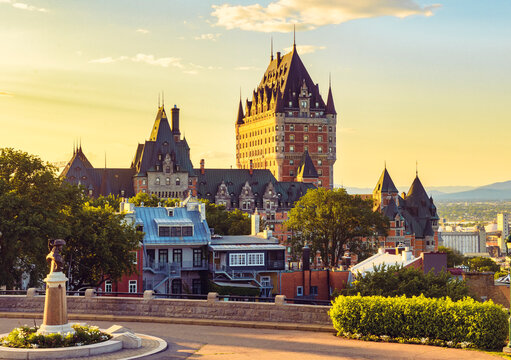 Beautiful view of the Chateau Frontenac in summer season