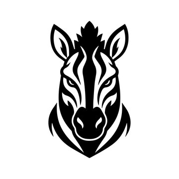 Zebra Head Mascot Logo Vector - Fierce Aggressive Safari Animal Sport Icon