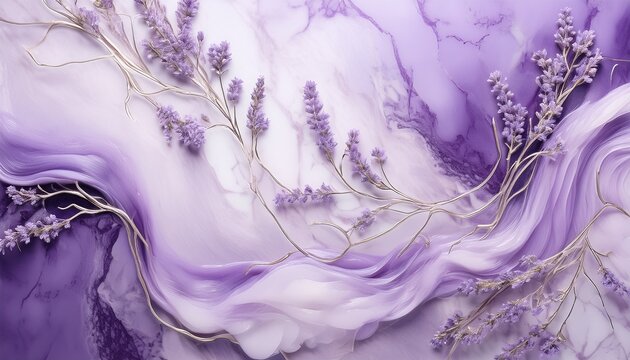 Soft Lilac Marble Background With Gentle Lavender And Pearl White Veins Delicate And Elegant
