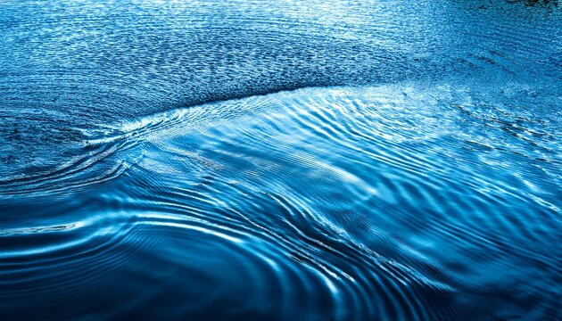 Abstract Blue Water Ripples Creating A Calming And Serene Aquatic Texture
