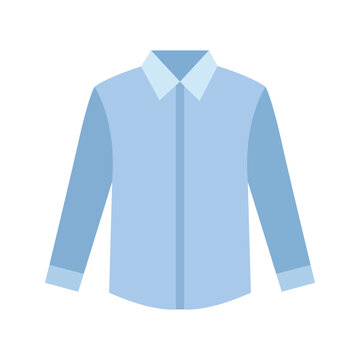 Light blue business shirt with long sleeves and collar for formal dress code office attire.