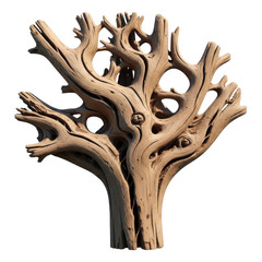 Obraz premium Dried tree branch with intricate root structure