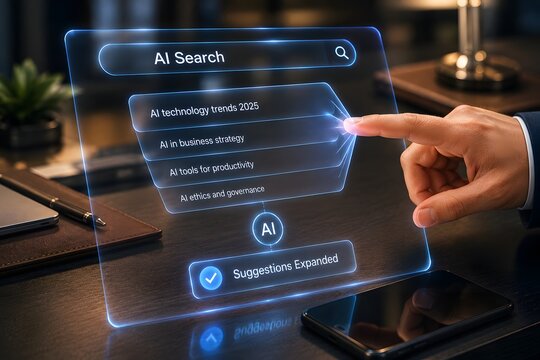 Ai powered search interface exploring future trends and business applications