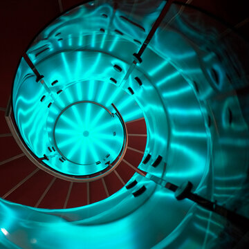 Blue Spiral Architectural Detail