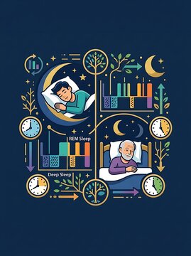 Comparison of sleep cycles and health patterns across age groups