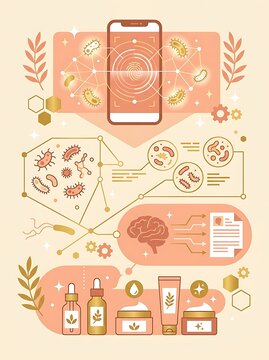 Smartphone skin microbiome analysis and personalized beauty products