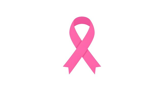 Breast cancer awareness month pink ribbon symbol