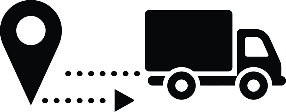 Truck icon vector graphic representing delivery and logistics