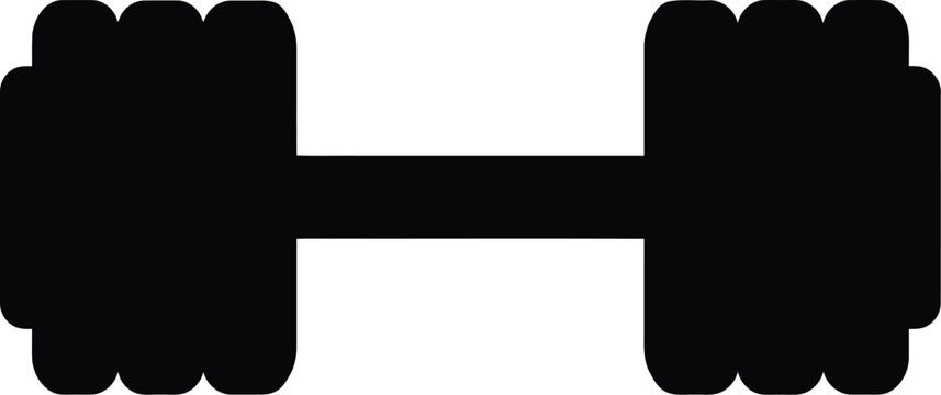 Dumbbell icon vector design for fitness and heavy weight training
