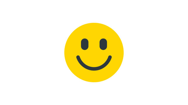A cheerful yellow circular emoji icon featuring a broad, happy smile, universally symbolizing joy, positivity, and good feelings, ideal for digital communication and expressing optimistic sentiment