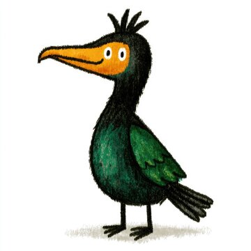 Cute European shag doodle illustration for children