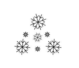 Obraz premium Set of snowflakes