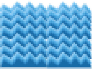 Light Blue Wavy Scallop Mosaic Fish Scale Seamless Background © Hina yaqoob