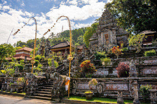 The grand stone staircase and ancient entrance of Pura Kehen temple, Bangli, Bali, Indonesia