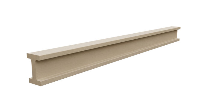 Lintel on transparent background. Structural architectural beam for construction industry manuals or civil engineering project visualizations.