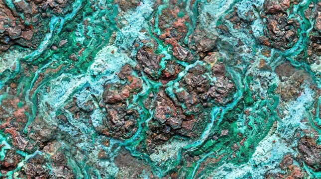 Oxidized copper ore texture