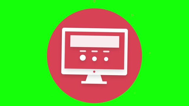 Modern Desktop Computer Icon Representing Digital User Interface and Software Development Concept for Professional Web Design