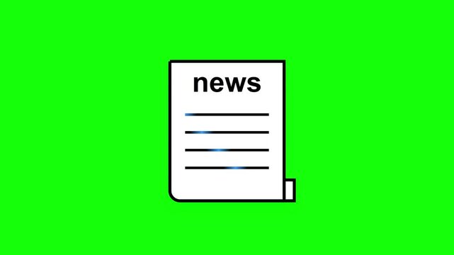 A news article with a green background and white sheet