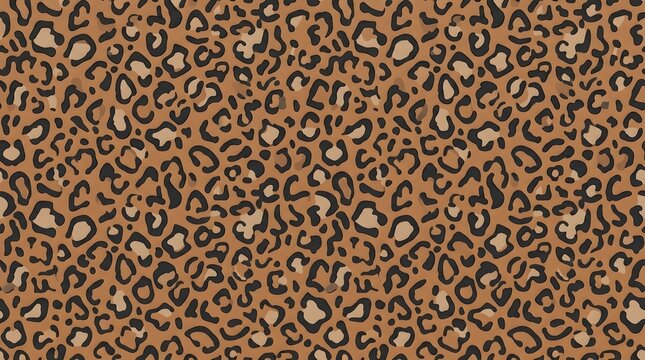 Close-up of a detailed animal print pattern with brown and black spots in a natural design for fashion and textile use
