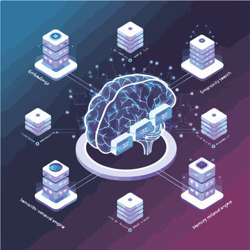 Vector Database Architecture with Semantic Memory Retrieval and Embedding Search