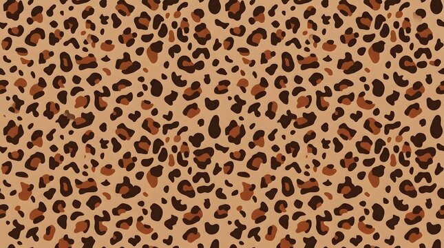 Close up of leopard fur pattern with black spots on tan background for wildlife and animal design projects