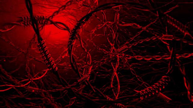 Dark Red Organic Neural Network Metallic Web Seamless Loop 4K VJ Background