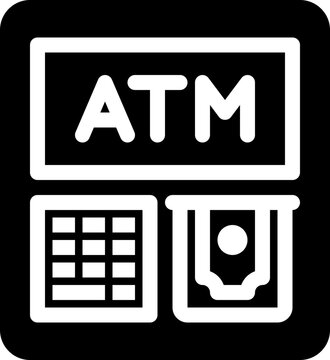 atm machine icon vector object illustration