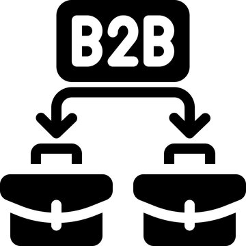business to business b2b icon vector object illustration