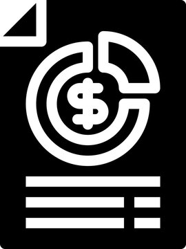 financial report document icon vector object illustration