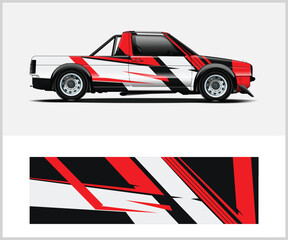Fototapeta premium Dynamic Racing Truck Wrap Design